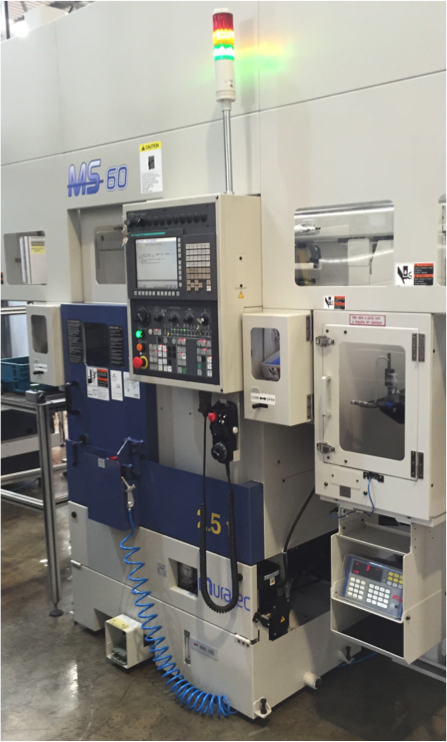 Centro de torneamento monofuso Muratec, com sistema de medição integrado ao processo e com carga/descarga automática por meio de gantry loader